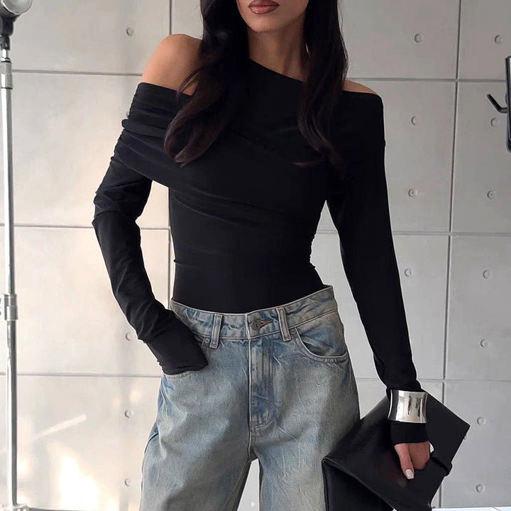 Damen Off-Shoulder Langarmoberteil Drune