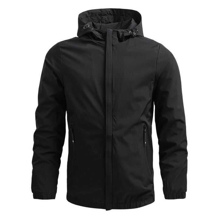 Herren Ultraleichte Kapuzen‑Softshelljacke mit winddichter Membran und verdecktem Reißverschluss Drune