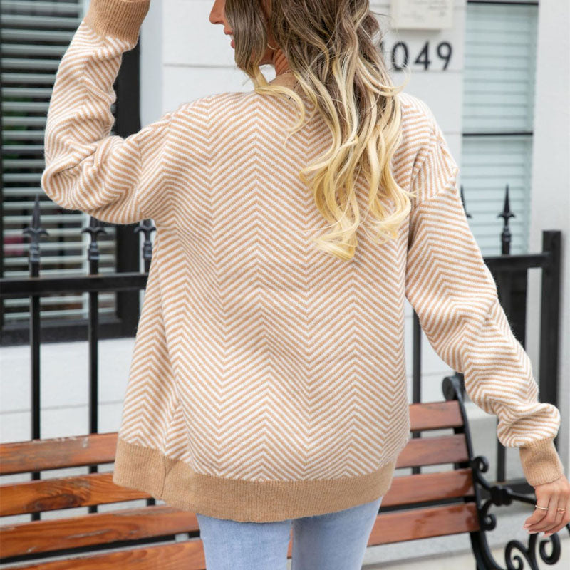 Drune | Gestreifte Strickjacke mit Stilvollem Design