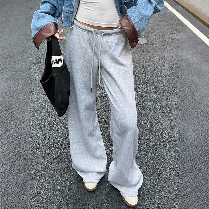 Damen Sweatpants mit weitem Schnitt und elastischem Bund Drune