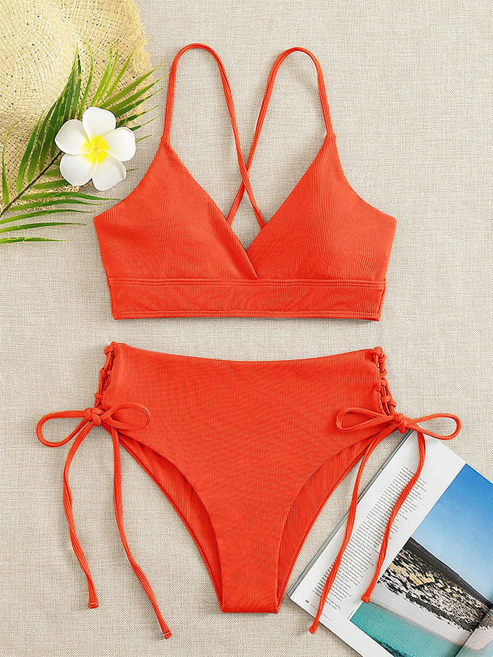 Damen Triangel-Bikini mit raffinierten Kordeldetails Drune