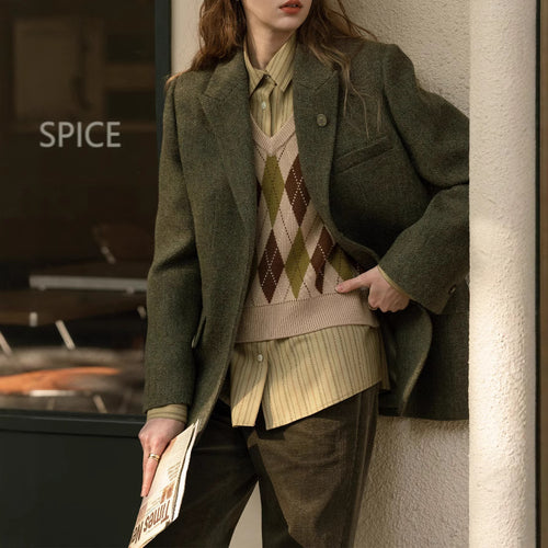 Damen Eleganter und moderner Wollblazer Drune