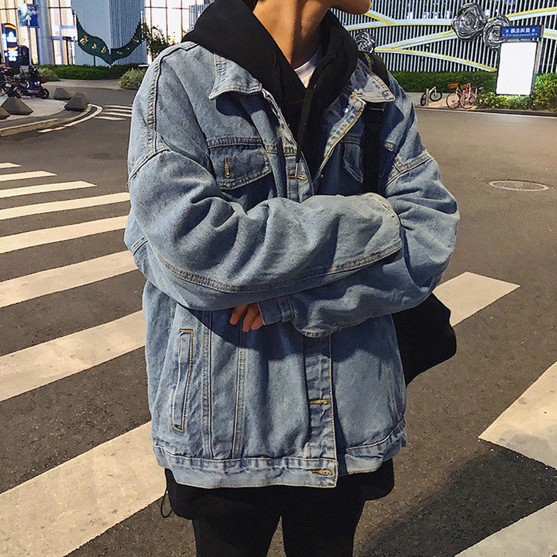 Herren Lässige Denimjacke im Vintage-Stil Drune