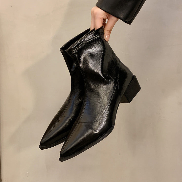 Damen Modische und elegante Stiefeletten Drune