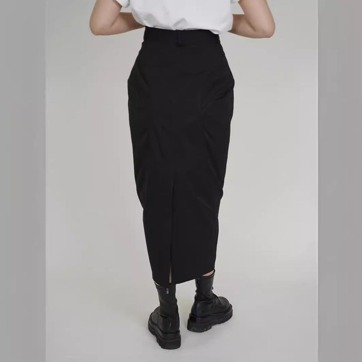 Damen Eleganter Midirock mit innovativem Schnitt Drune