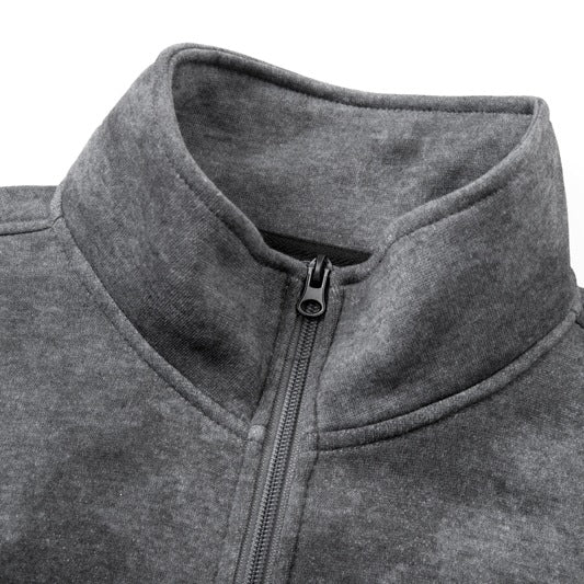 Unisex Oversize-Halbzip-Sweatshirt mit Kängurutasche und hohem Kragen Drune
