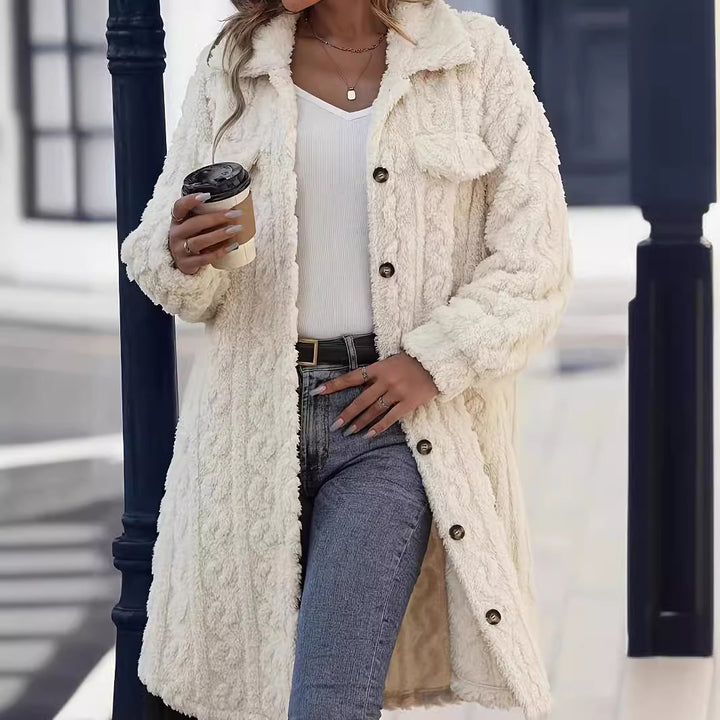 Damen Kuscheljacke mit hochwertigem Strukturdesign und praktischen Taschen Drune