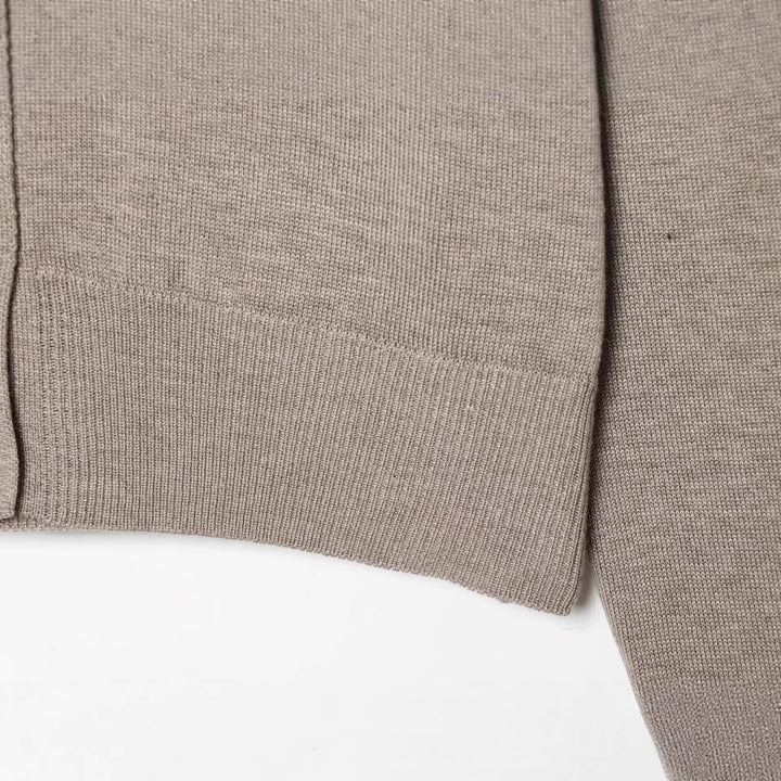 Damen Klassischer Feinstrick-Cardigan mit zarter Spitzenkante Drune