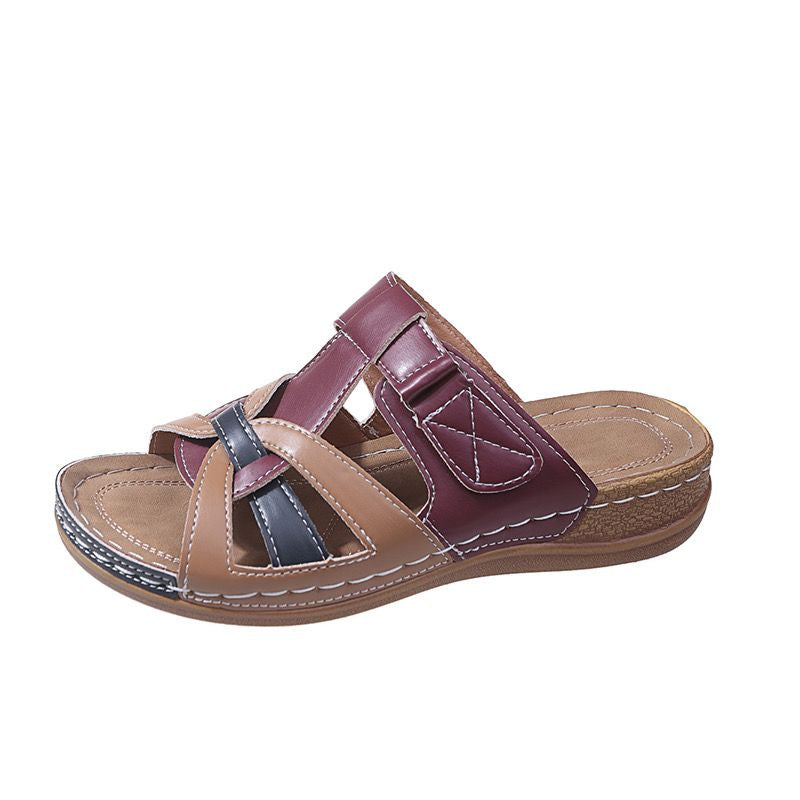 Damen Relax-Sandalen mit ergonomischem Fußbett und verstellbaren Riemen Drune