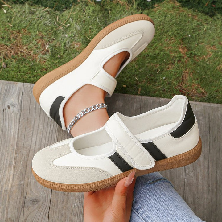 Damen Mary-Jane-Sneaker mit Klettverschluss und gepolstertem Komfortfußbett Drune