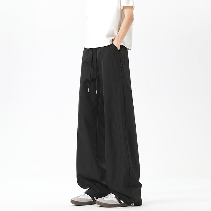 Damen Weite High‑Waist Loungehose mit elastischem Bund, Tunnelzug und Wide‑Leg-Schnitt Drune