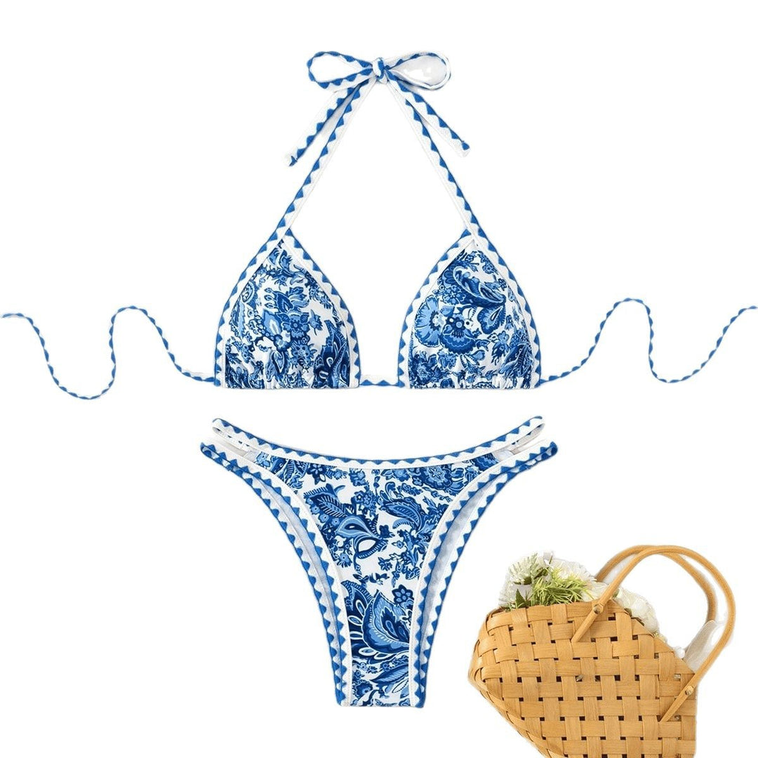 Damen Triangel-Bikini mit verspielten Schnittdetails Drune