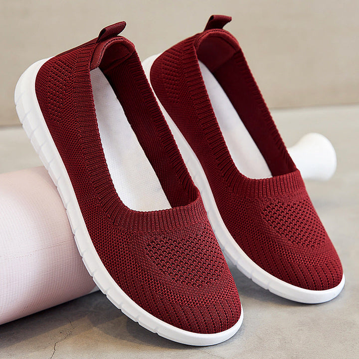 Damen Bequeme Slip-On Sneakers aus atmungsaktivem Material Drune