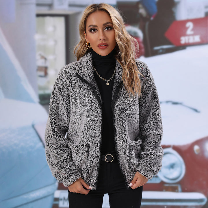 Damen Fleecejacke mit kuscheliger Textur und großzügigen Taschen Drune