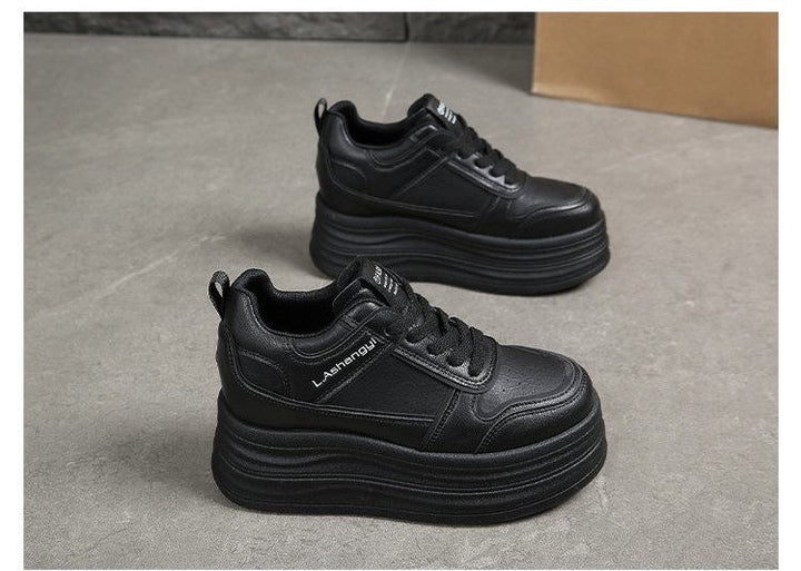 Damen modische Plateau-Sneaker mit strukturiertem Obermaterial und komfortablem Dämpfungssystem Drune
