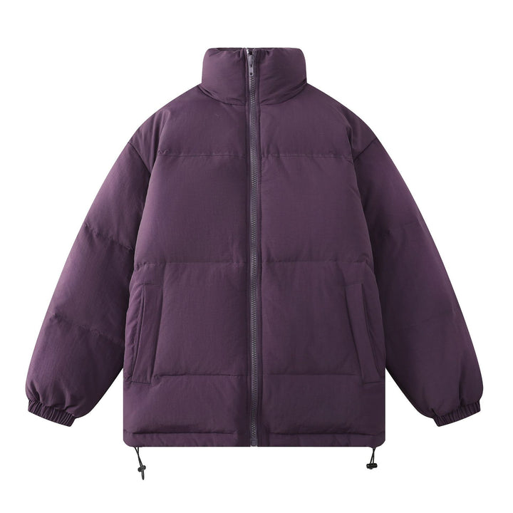 Unisex Oversize Steppjacke mit hohem Kragen und Kordelzug Drune