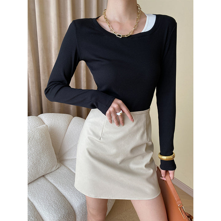 Damen modisches Langarmshirt mit modernem Schnitt Drune