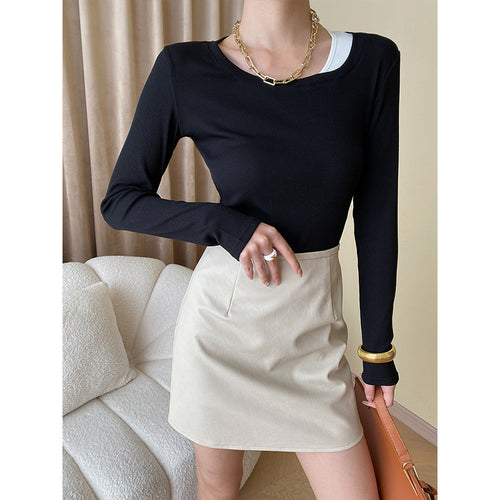 Damen modisches Langarmshirt mit modernem Schnitt Drune
