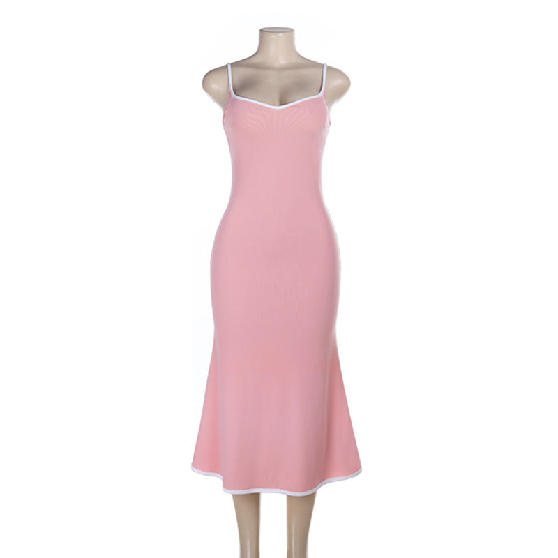Damen Elegantes Maxikleid mit femininer Silhouette und feinen Trägern Drune