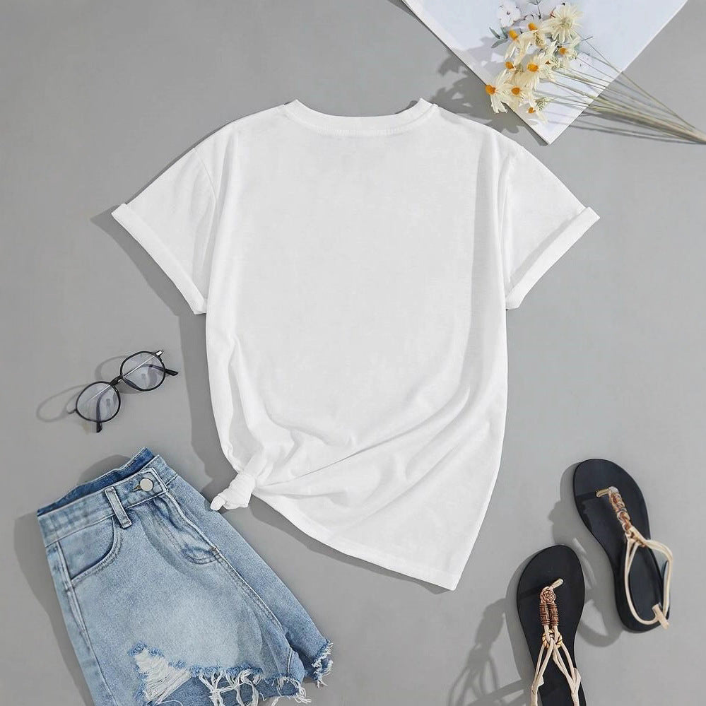 Damen T-Shirt mit kreativem Barcode-Design Drune
