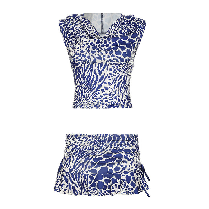 Damen sportliches Bikiniset mit Kapuze und verspieltem Rüschen-Design Drune