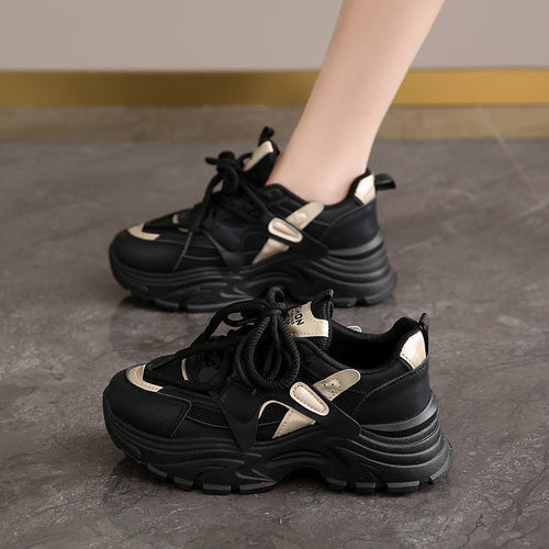 Damen Sportliche Chunky Sneakers mit atmungsaktiver Mesh-Oberfläche und dämpfendem Komfort Drune