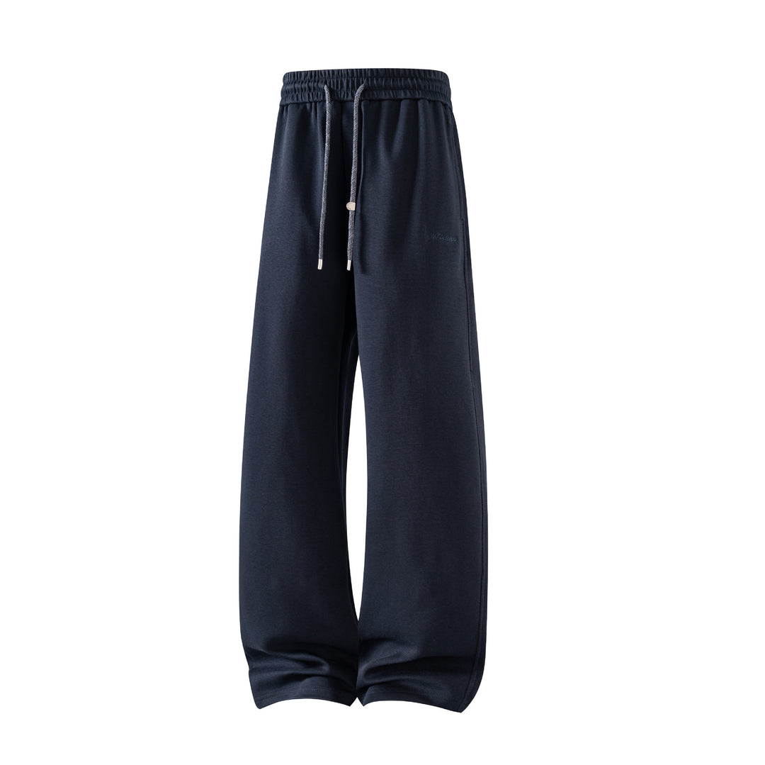 Herren Weiche Relax-Fit Jogginghose mit weitem Bein und Kordelzug Drune