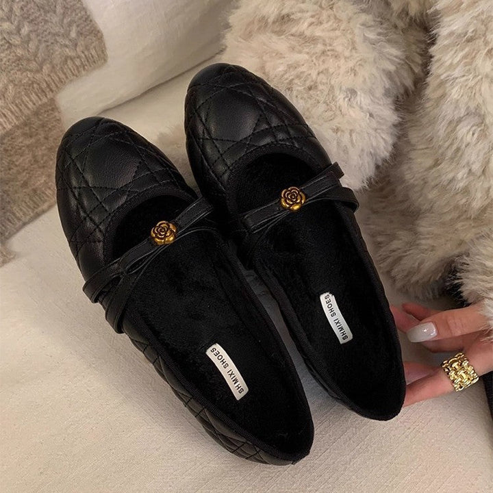 Damen Ballerinas mit schickem Riemen und eleganter Stepp-Optik Drune