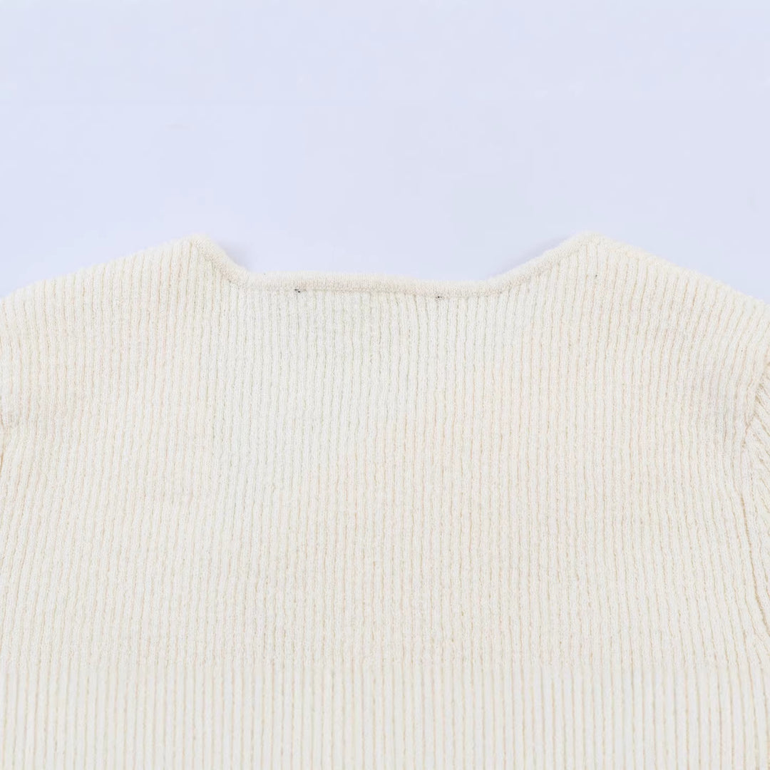 Damen Asymmetrische Feinstrick-Cardigan mit Zierknopfleiste Drune