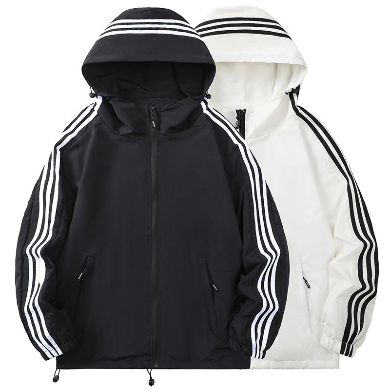 Herren Sportliche Übergangsjacke mit Kapuze und reflektierenden Akzenten Drune