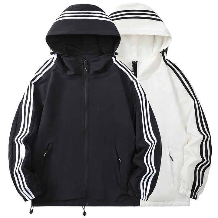 Herren Sportliche Übergangsjacke mit Kapuze und reflektierenden Akzenten Drune