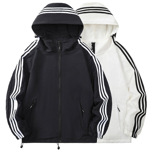 Herren Sportliche Übergangsjacke mit Kapuze und reflektierenden Akzenten Drune