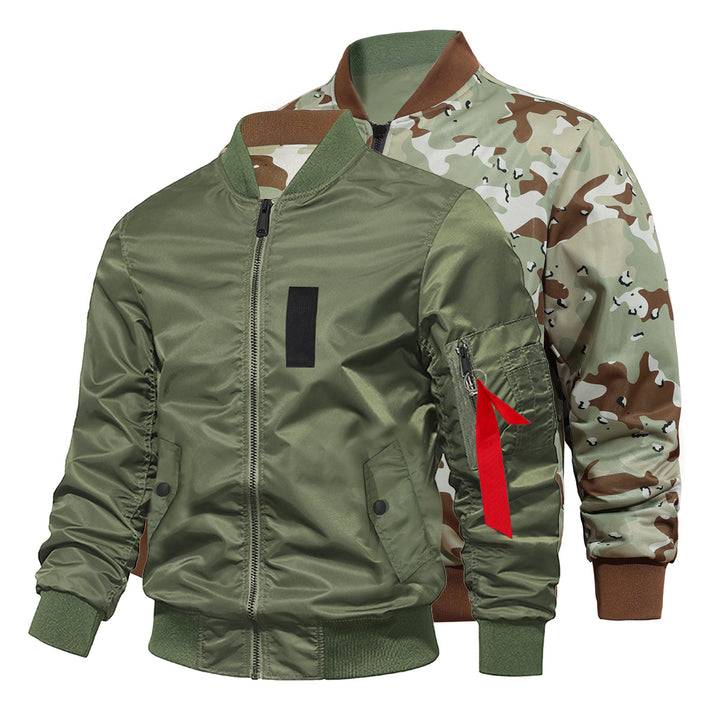 Men's  reversible lightweight insulated bomber jacket with sleeve utility pocket Drune
