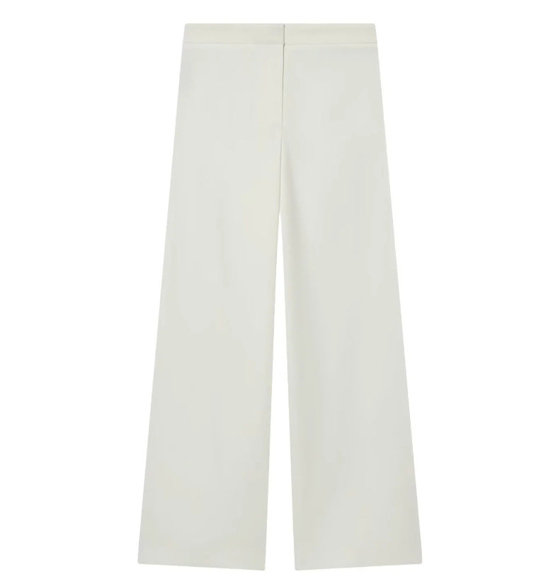Damen 100+ weite High‑Waist Palazzo‑Hose mit cleanem Frontabschluss und Bügelfalte Drune