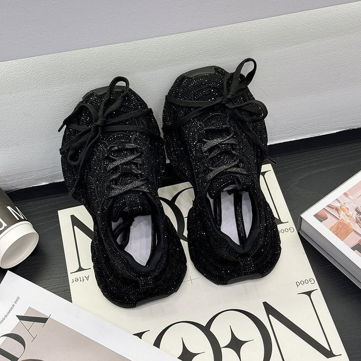 Damen Sportliche glitzernde Chunky-Sneaker mit gepolstertem Komfort Drune