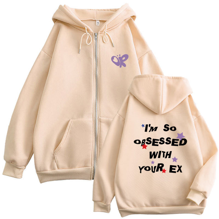 Damen Kapuzenjacke mit verspieltem Aufdruck und bequemer Passform Drune
