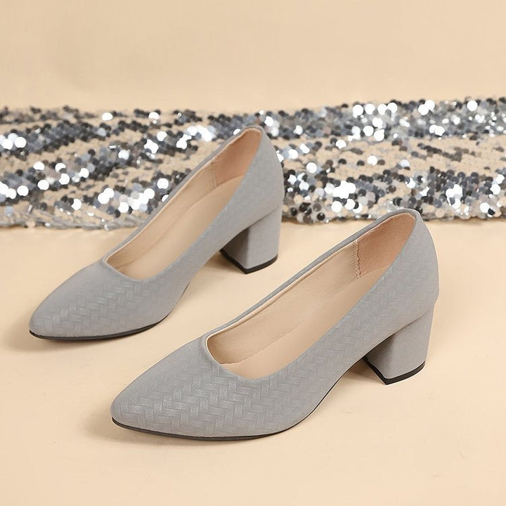 Damen Elegante Absatzschuhe mit tastbarem Zopfdesign Drune