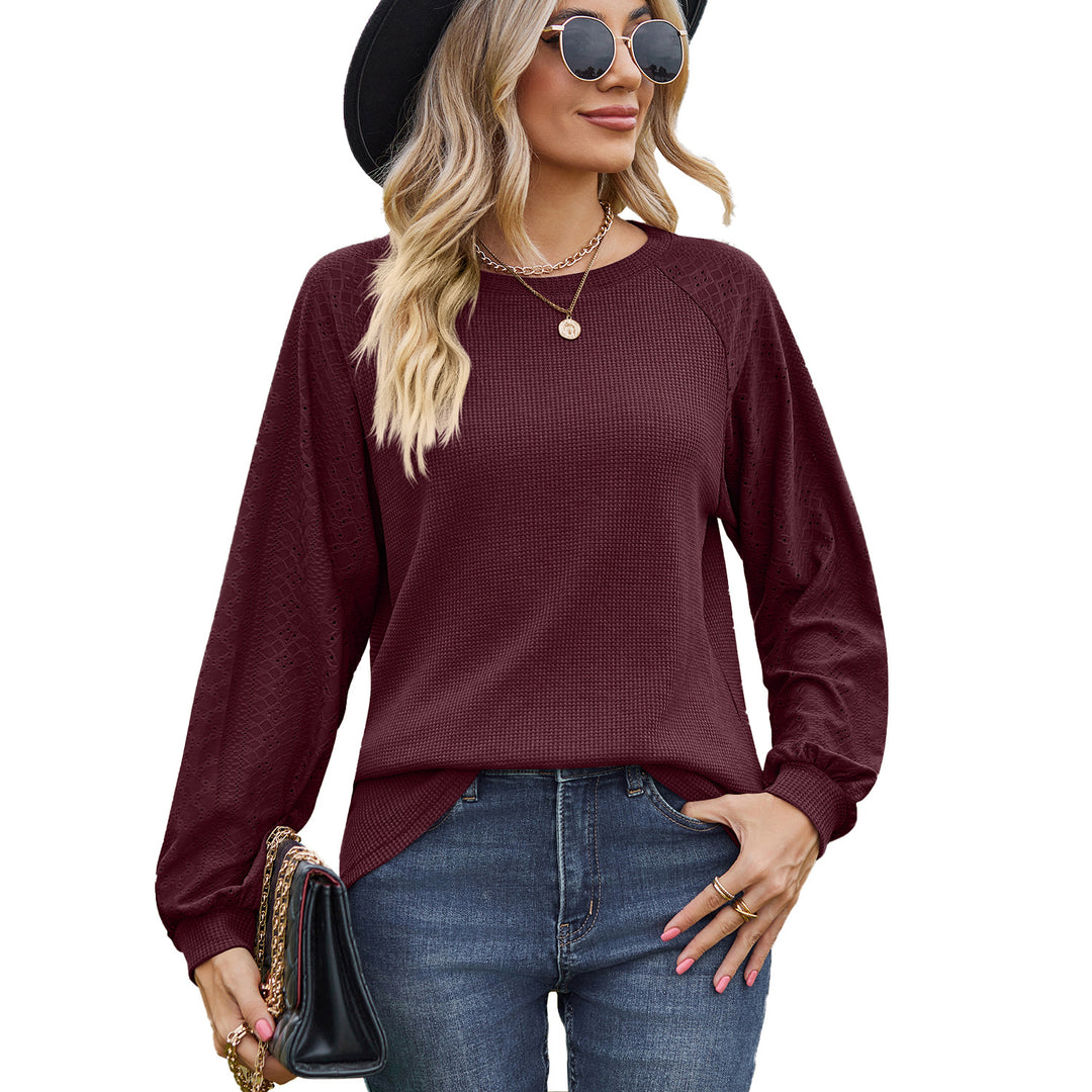 Damen lässiger Pullover mit modischen Strickdetails Drune