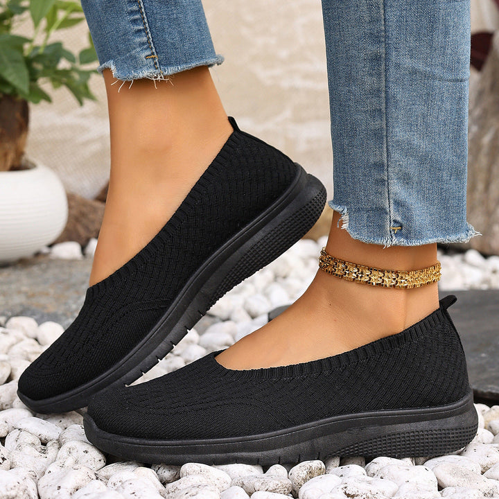 Damen Elastische Slip-On Sneakers mit Komfortsohle Drune