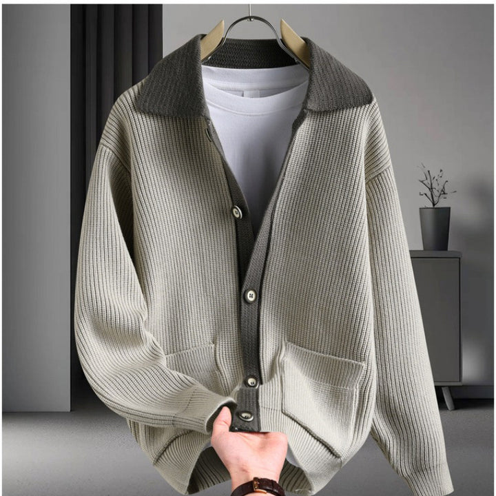 Damen entspannte Strickjacke mit innovativem Schnitt und praktischen Taschen Drune