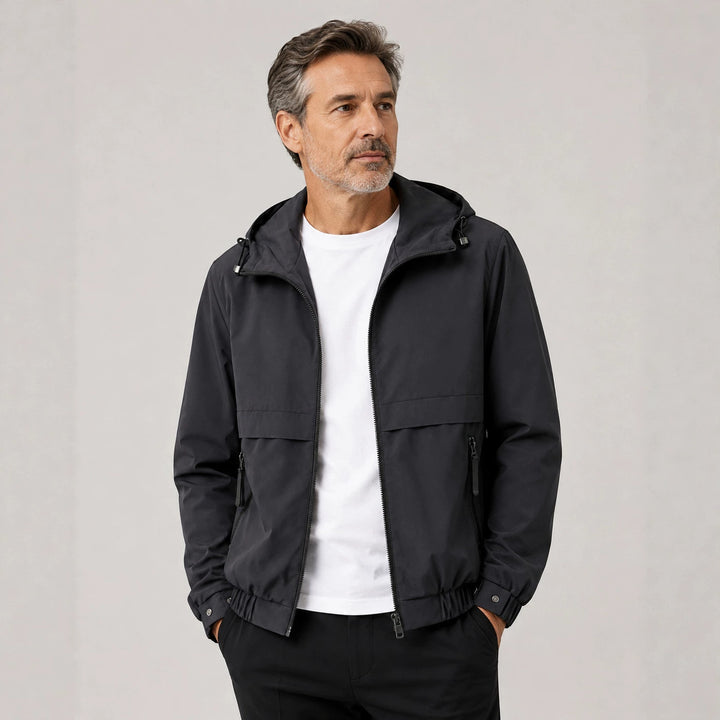 Herren Leichte Freizeitjacke mit verstellbarem Kapuze Drune