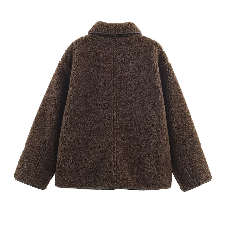 Damen 70+ Teddy‑Fleece‑Jacke im Oversize‑Cocoon‑Schnitt Drune