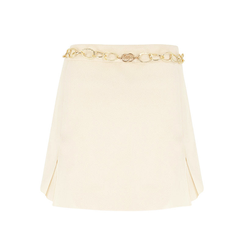 Damen eleganter Miniröcke mit goldener Kette Drune