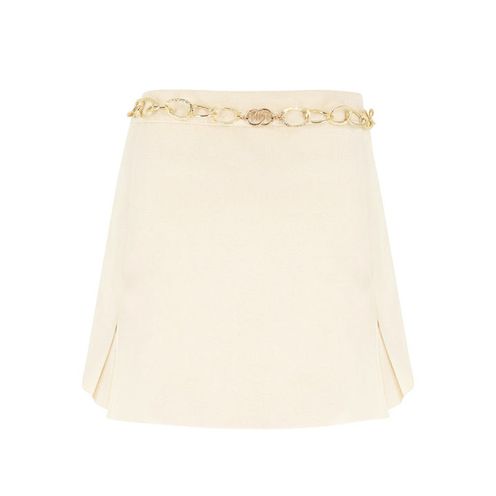 Damen eleganter Miniröcke mit goldener Kette Drune