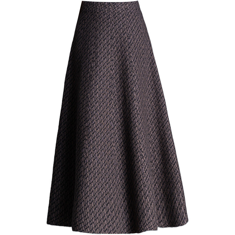 Damen Maxi-Rock mit elegantem geometrischen Muster Drune