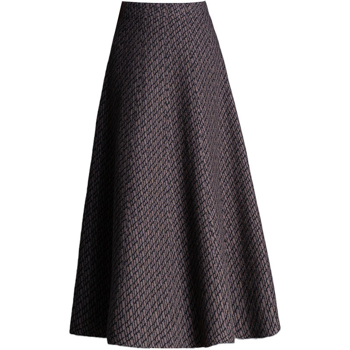Damen Maxi-Rock mit elegantem geometrischen Muster Drune