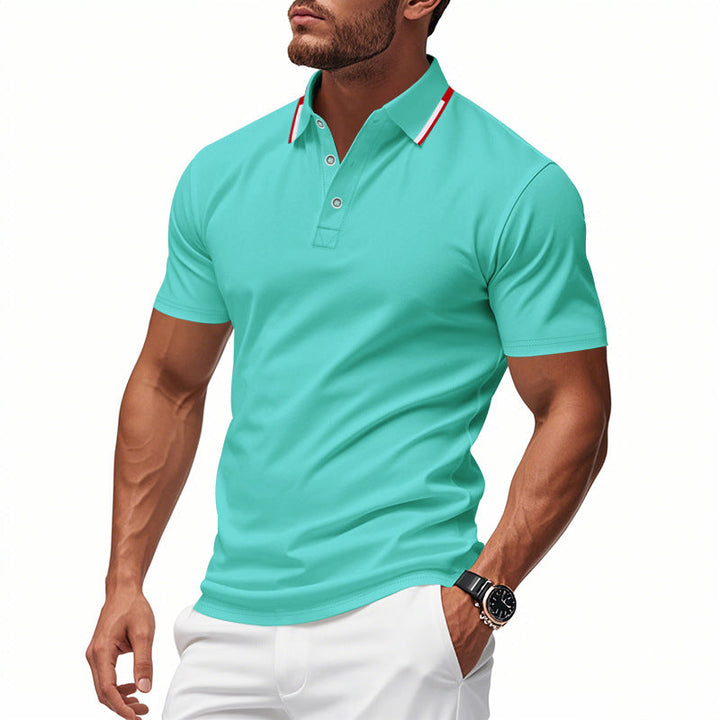 Herren Polo-Shirt mit modernem Kragen und atmungsaktiver Struktur Drune