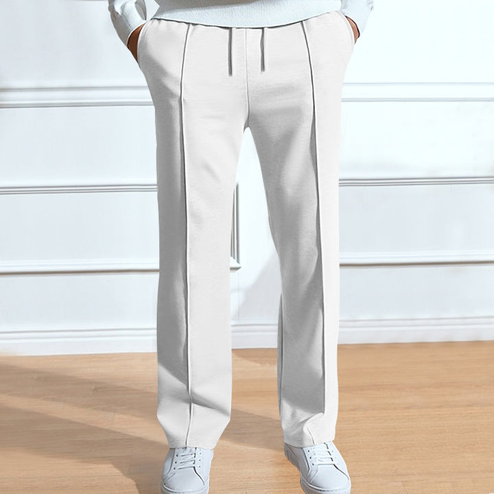 Herren Elegante Freizeithose mit bequemen Seitenstreifen und Gummizug Drune
