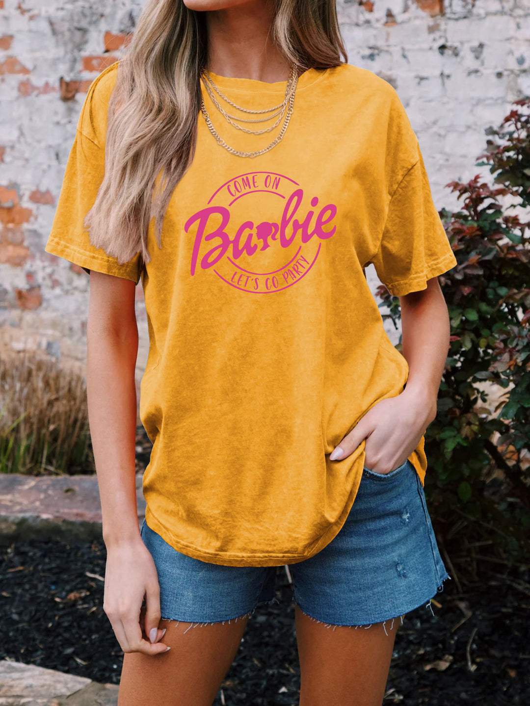 Frauen Grafik Party T-Shirt Drune