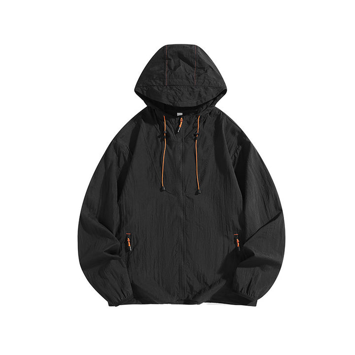 Herren Leichte Outdoorjacke mit Kapuze und praktischen Reißverschlusstaschen Drune